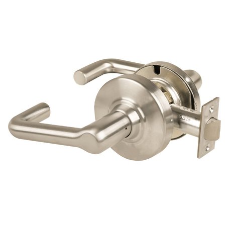 SCHLAGE Grade 2 Passage Cylindrical Lock with Field Selectable Vandlgard, Tubular Lever, Non-Keyed, Satin Ni ALX10 TLR 619